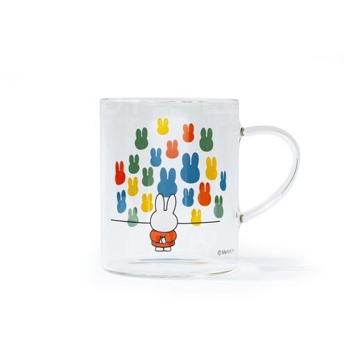 Miffy 玻璃杯330ml可愛Miffy彩色公仔頭