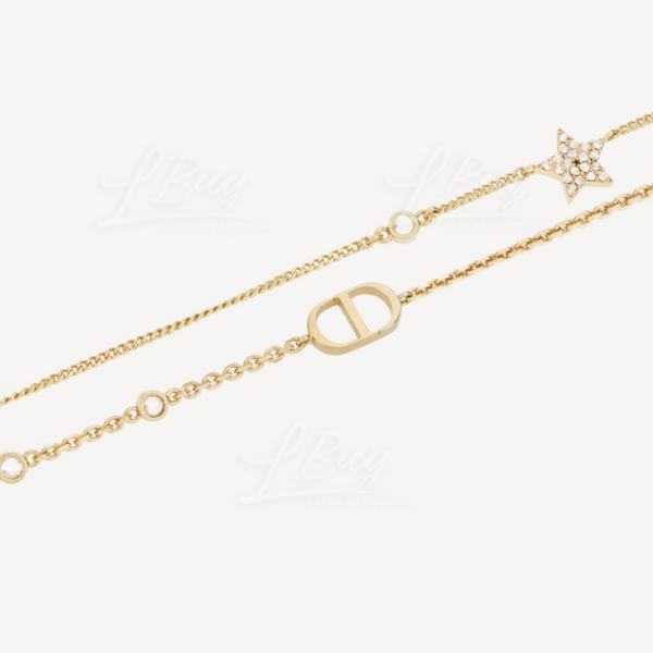 Dior-Dior Petit CD Double Necklace Gold-Finish Metal and