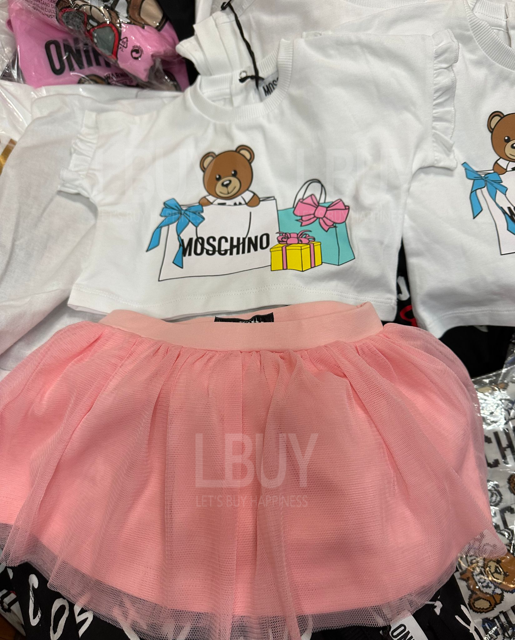Moschino Kids Set Short Sleeves Tee T-Shirt and Skirt