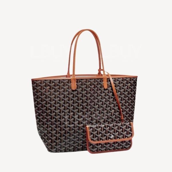 Goyard Saint Louis Bag PM 单肩手袋手挽袋附内袋 黑拼啡色