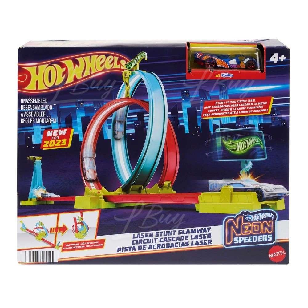 HPC05 Hot Wheels® Neon Speeders Laser Stunt Slamway Track Set