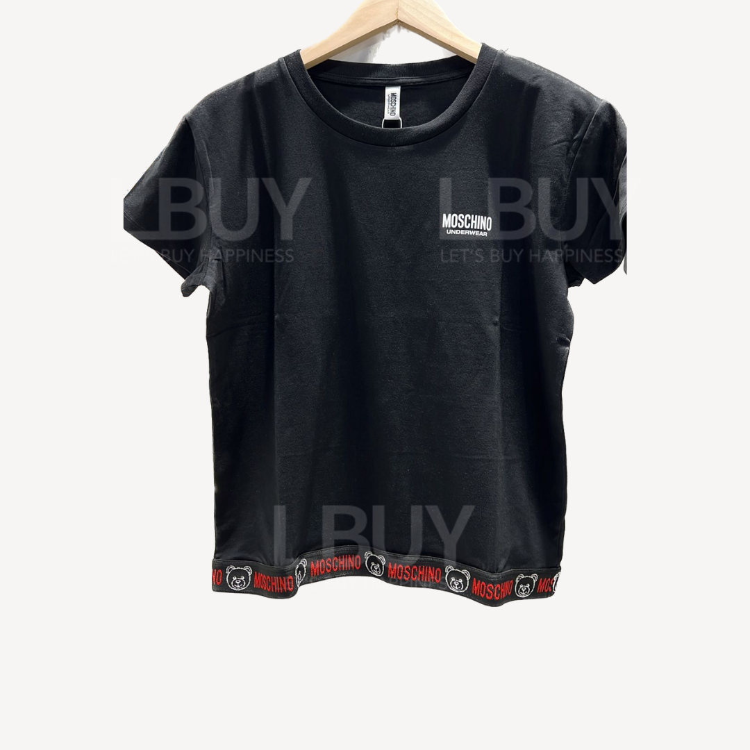 Moschino 橡筋熊仔變黑色Tee