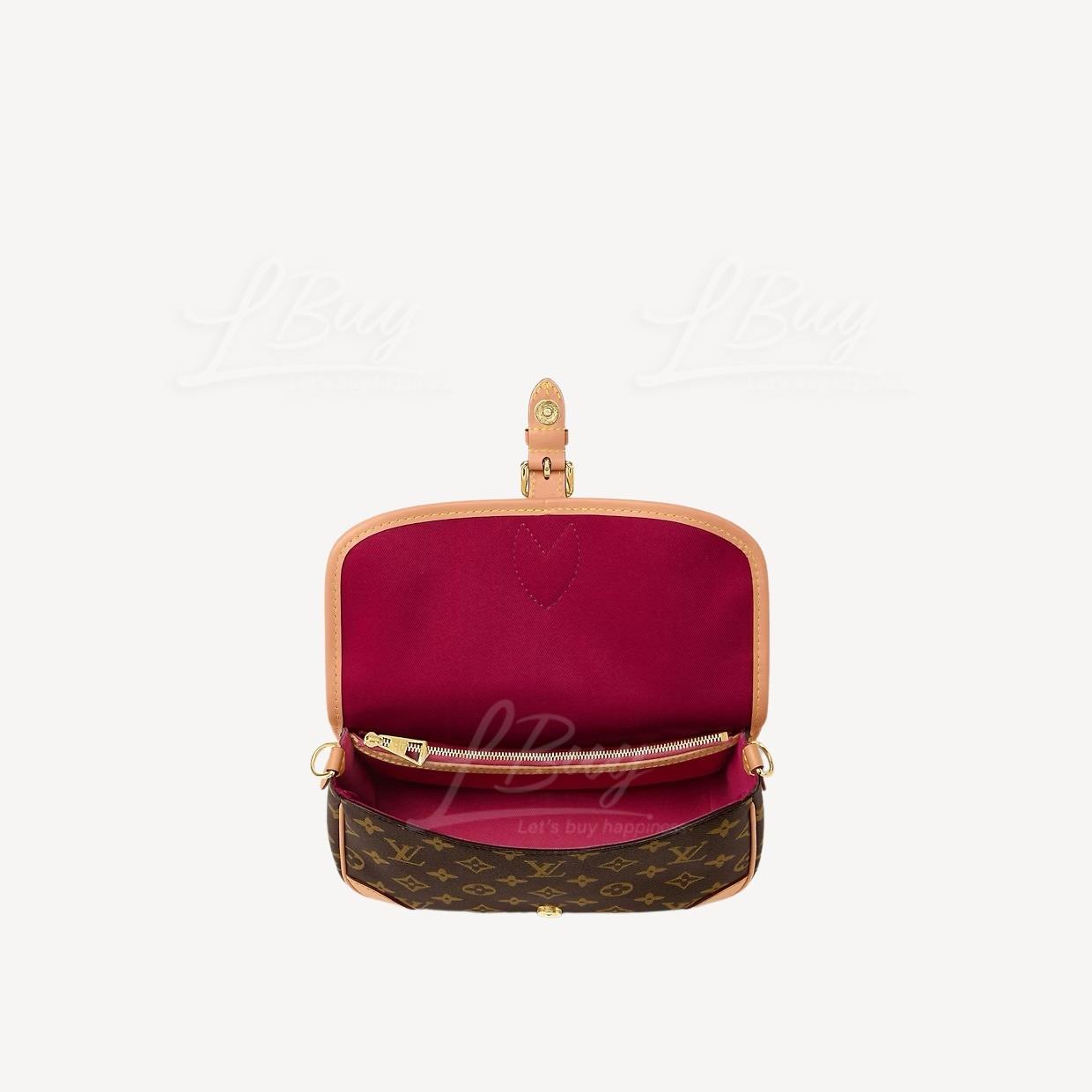 Louis Vuitton-LV Diane Monogram with Fuchsia Shoulder Bag