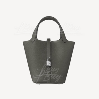 Hermes Picotin Lock 18 Bag 手挽袋 石墨灰 銀扣