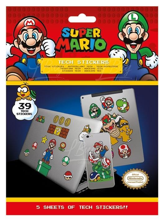 Super Mario (Mushroom Kingdom) Tech Stickers Set