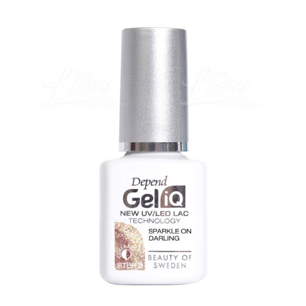 DEPEND Gel iQ 顏色凝膠 - 淺棕底色配香檳金偏光閃粉(半透明)  1012 5ml