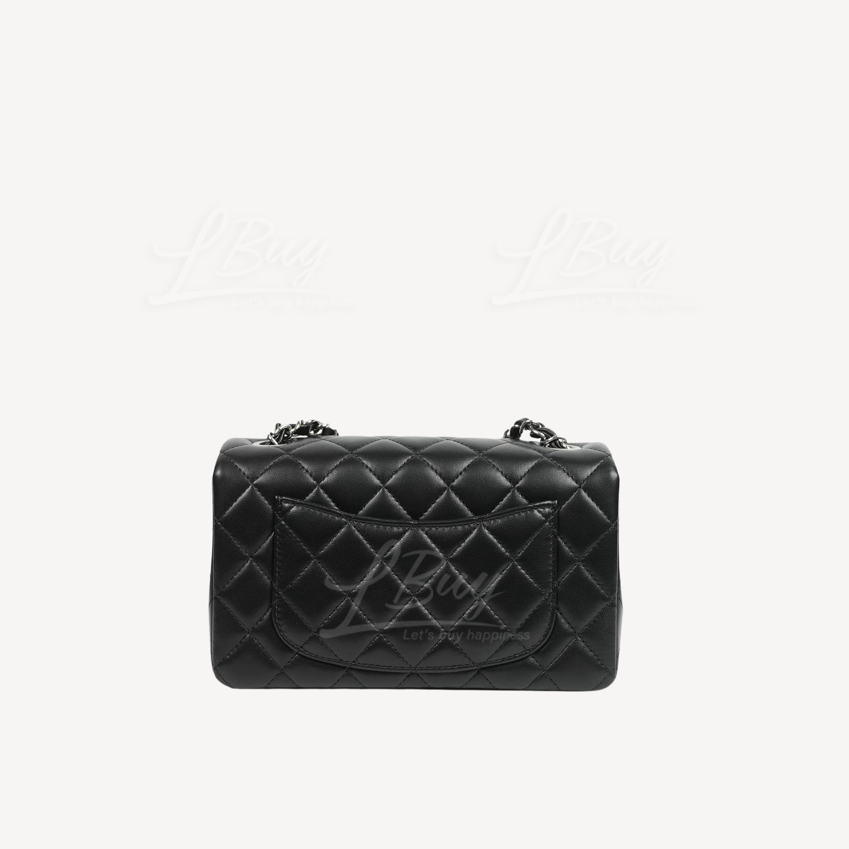 Chanel-Chanel Classic Flap Bag Sliver Chain Black 20cm A69900