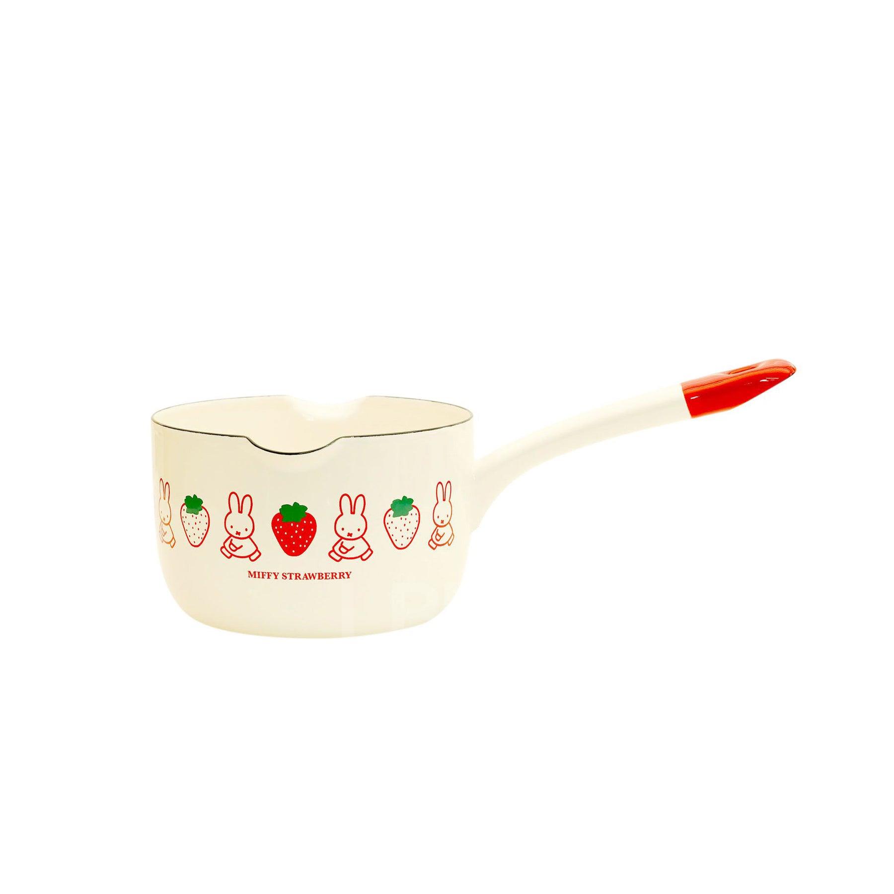 Miffy strawberry 琺瑯平底鍋牛奶鍋 12cm