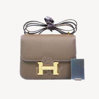 Hermes Mini Constance 19 Etoupe ghw with Mirror