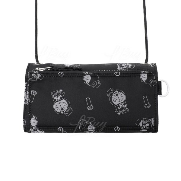 【新品】限定品　ドラえもん × PORTER LONG WALLET 黒 ドラえもん x PORTER(ドラえもん x ポーター) LONG WALLET