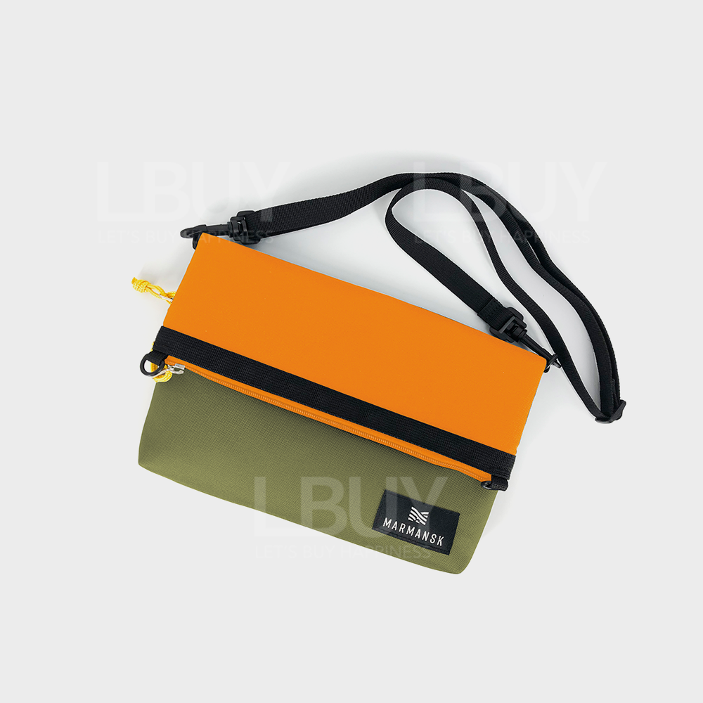 Lovozero Foldable Shoulder Bag (Orange & Green)