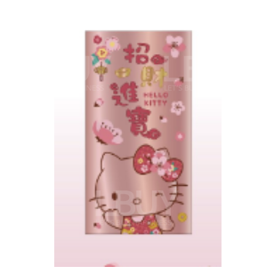 Hello Kitty玫瑰金箔紅包袋 - 招財金寶 (1入)
