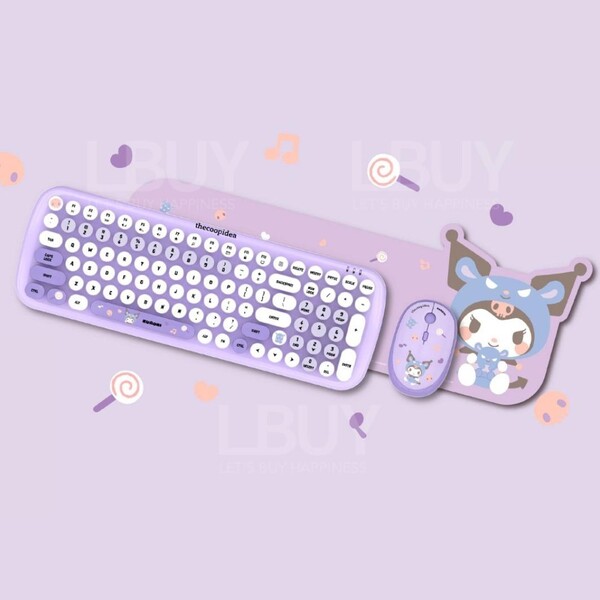 Thecoopidea-thecoopidea x Sanrio TAPPY+ 限量版无线键盘及滑鼠套装Kuromi