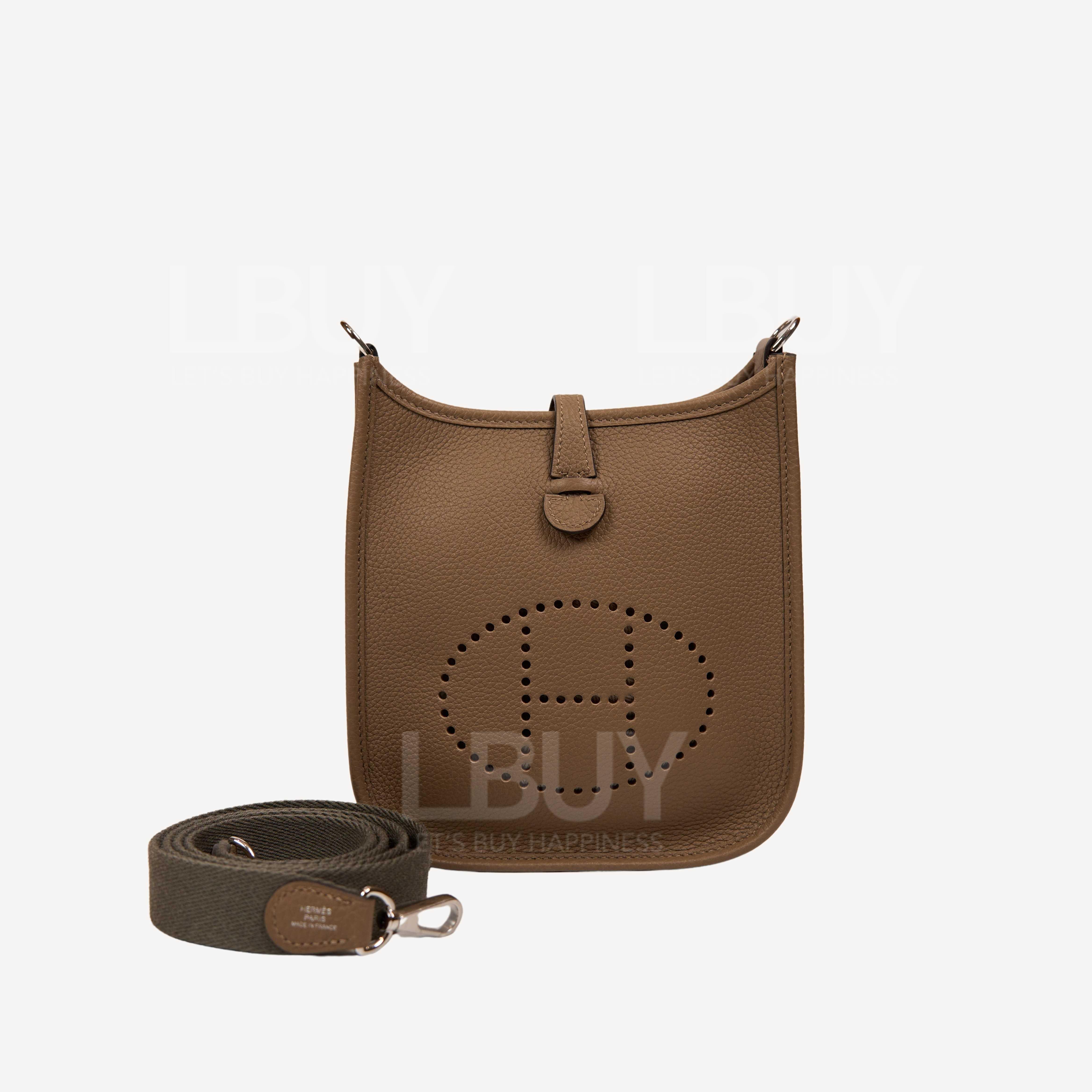 Hermes Mini Evelyne 16 Amazone Bag Beige De Weimar Etain phw