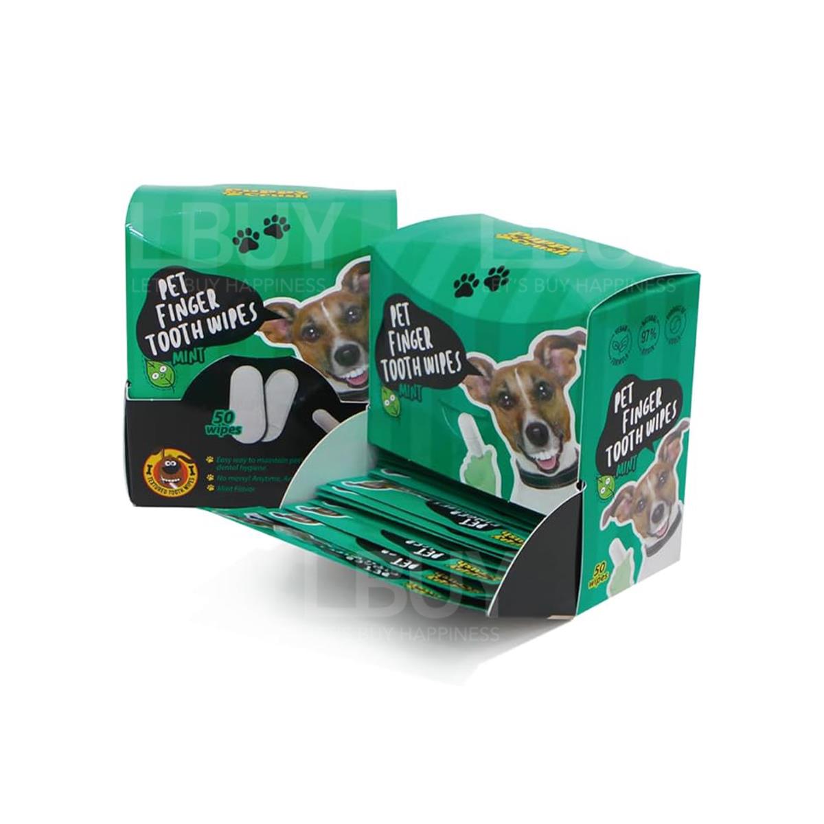 Puppy Crush Pet Finger Tooth Wipes (Mint) 50pcs