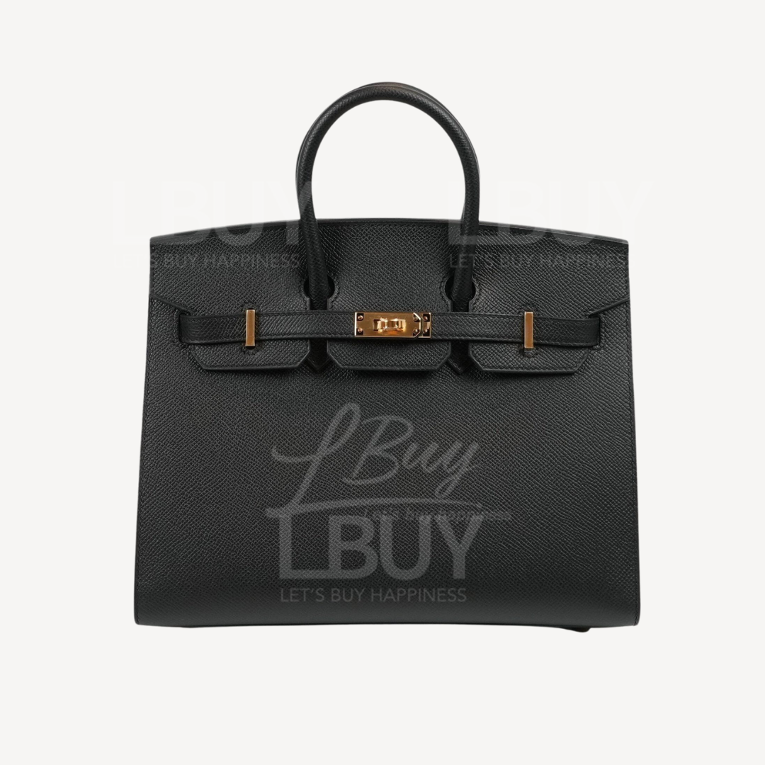 Hermes Birkin 25 Bag Noir ghw Sellier
