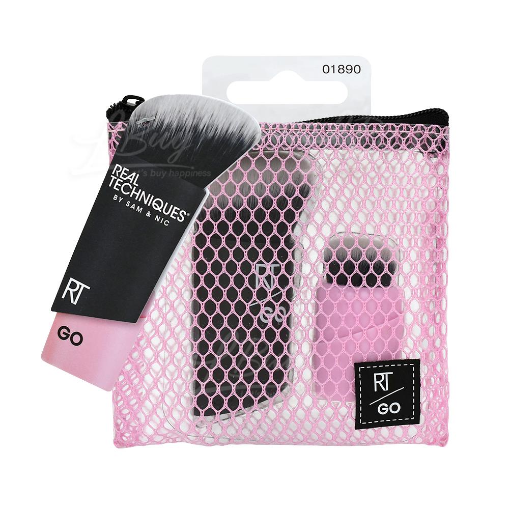 REALTECHNIQUES 2 in1 Grab & Glow brush (With makeup bag)