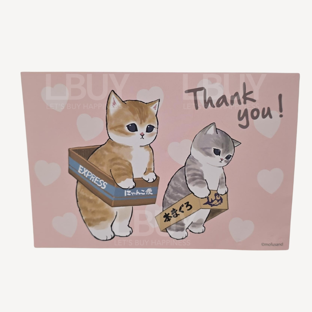 Mofusand 鯊魚貓紙盒感謝卡