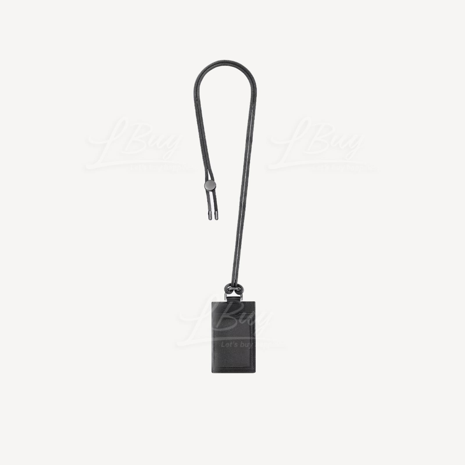 Dior D-Touch Vertical 黑色Oblique 提花垂直卡片套 證件套附掛繩