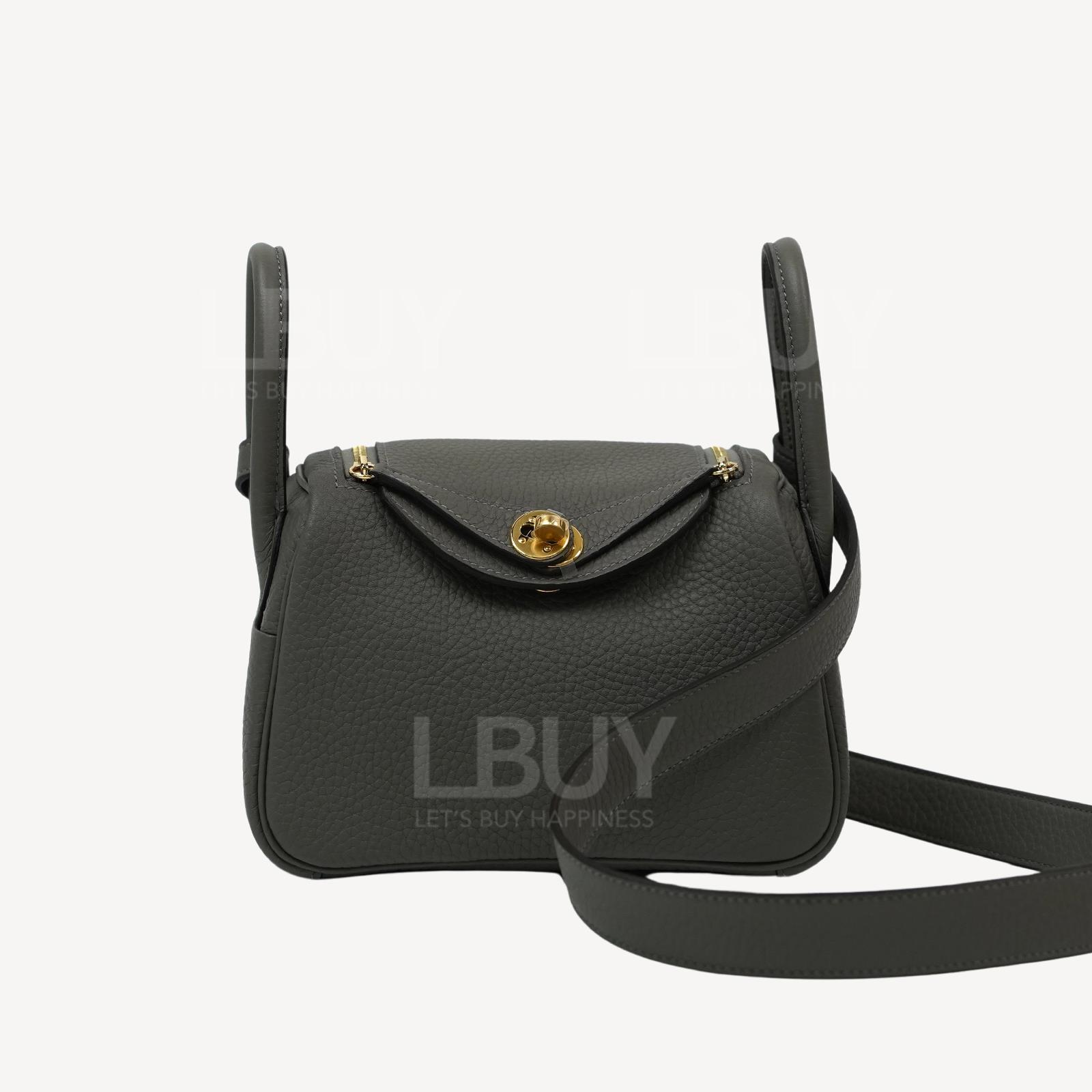 Hermes Lindy Mini Bag Gris Meyer ghw