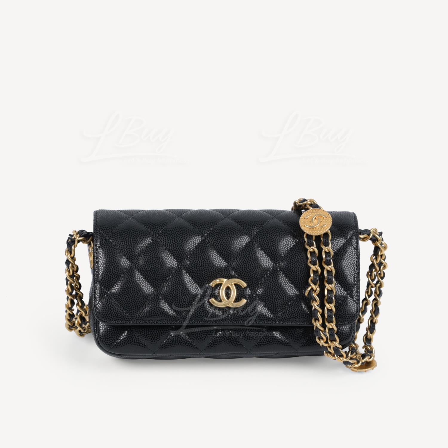 Chanel Gold Coin Chain Strap Phone Bag Evening Bag Crossbody Bag AP2860