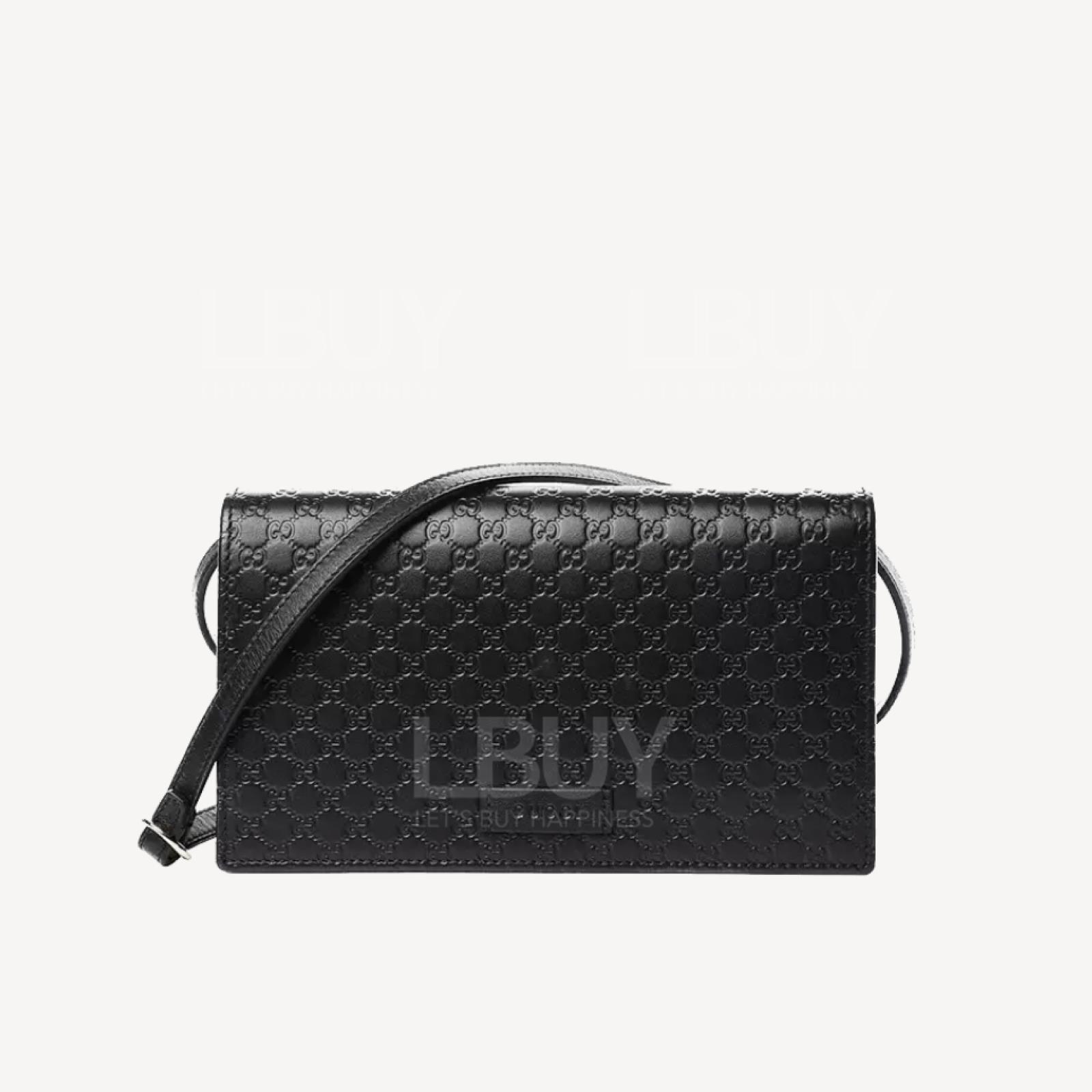 Gucci Microguccissima 经典压纹牛皮 单肩包 黑色 466507