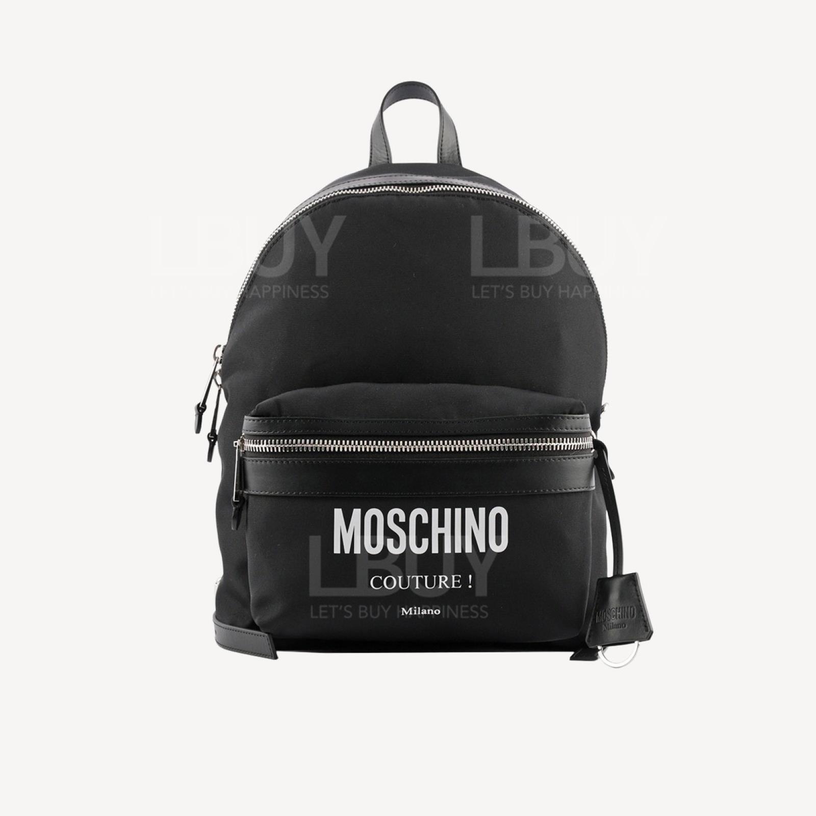 Moschino 黑色大号并白色Logo字背囊