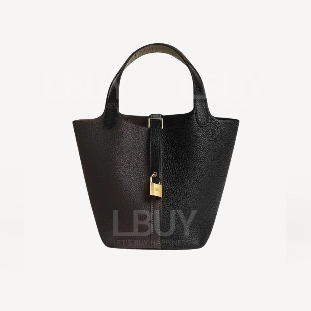 Hermes Picotin 22 Noir/Maccassar/Beige