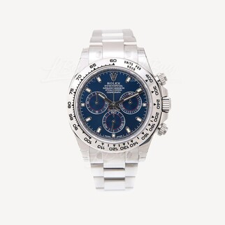 Rolex 116509 Cosmograph Daytona White Gold Blue Dial Watch