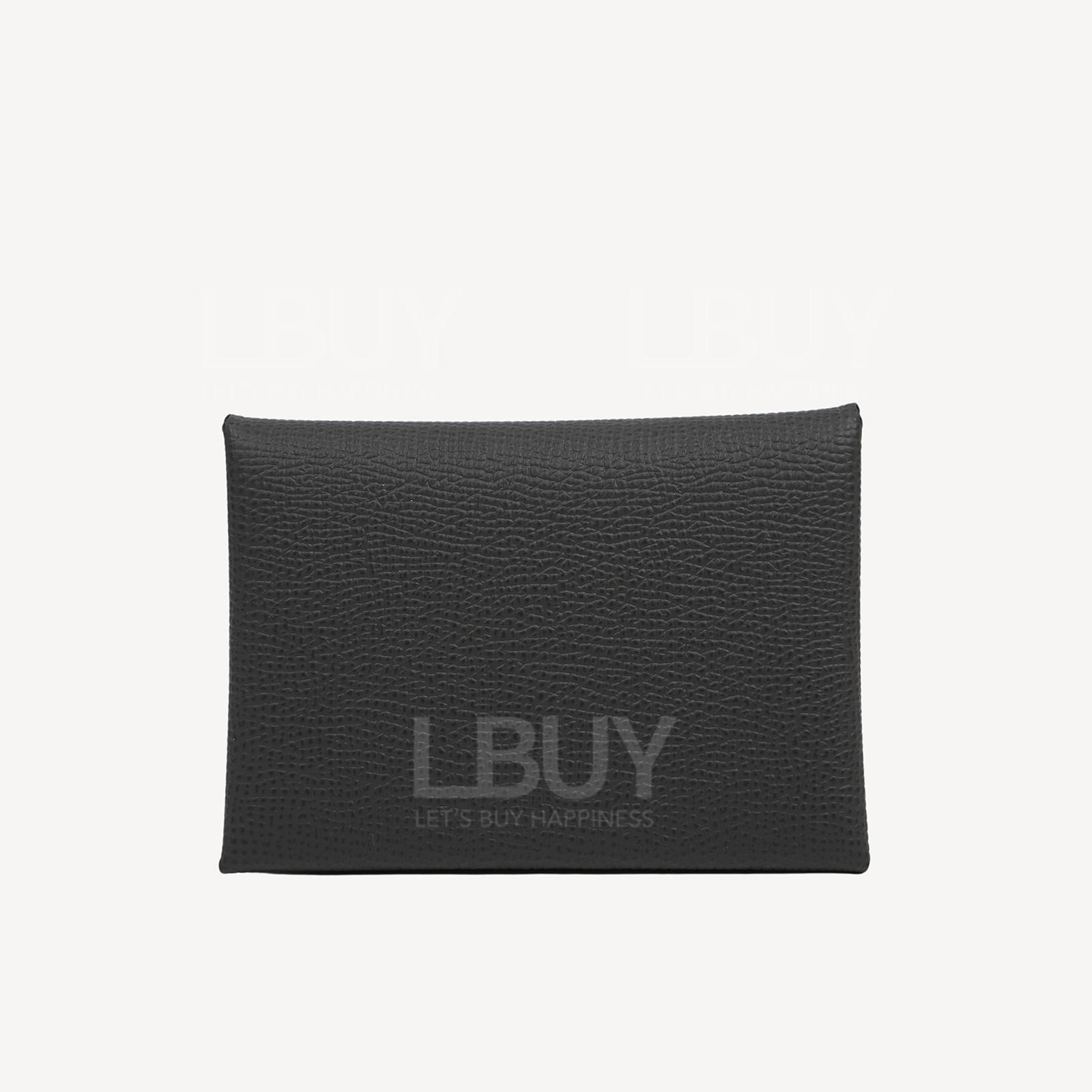 Hermes Calvi Duo Compact Card Holder 88 Graphite
