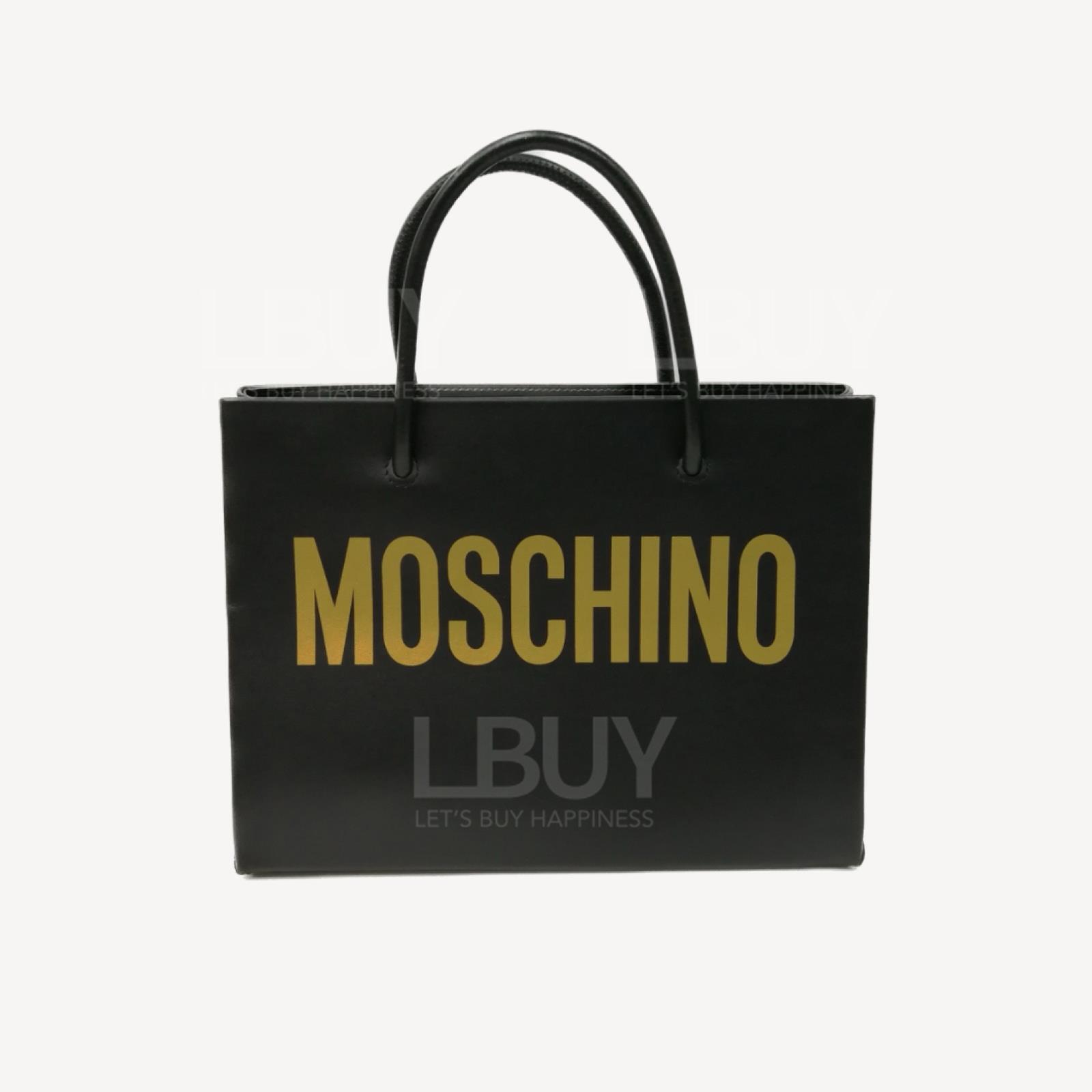 Moschino Gold Logo Black Tote bag