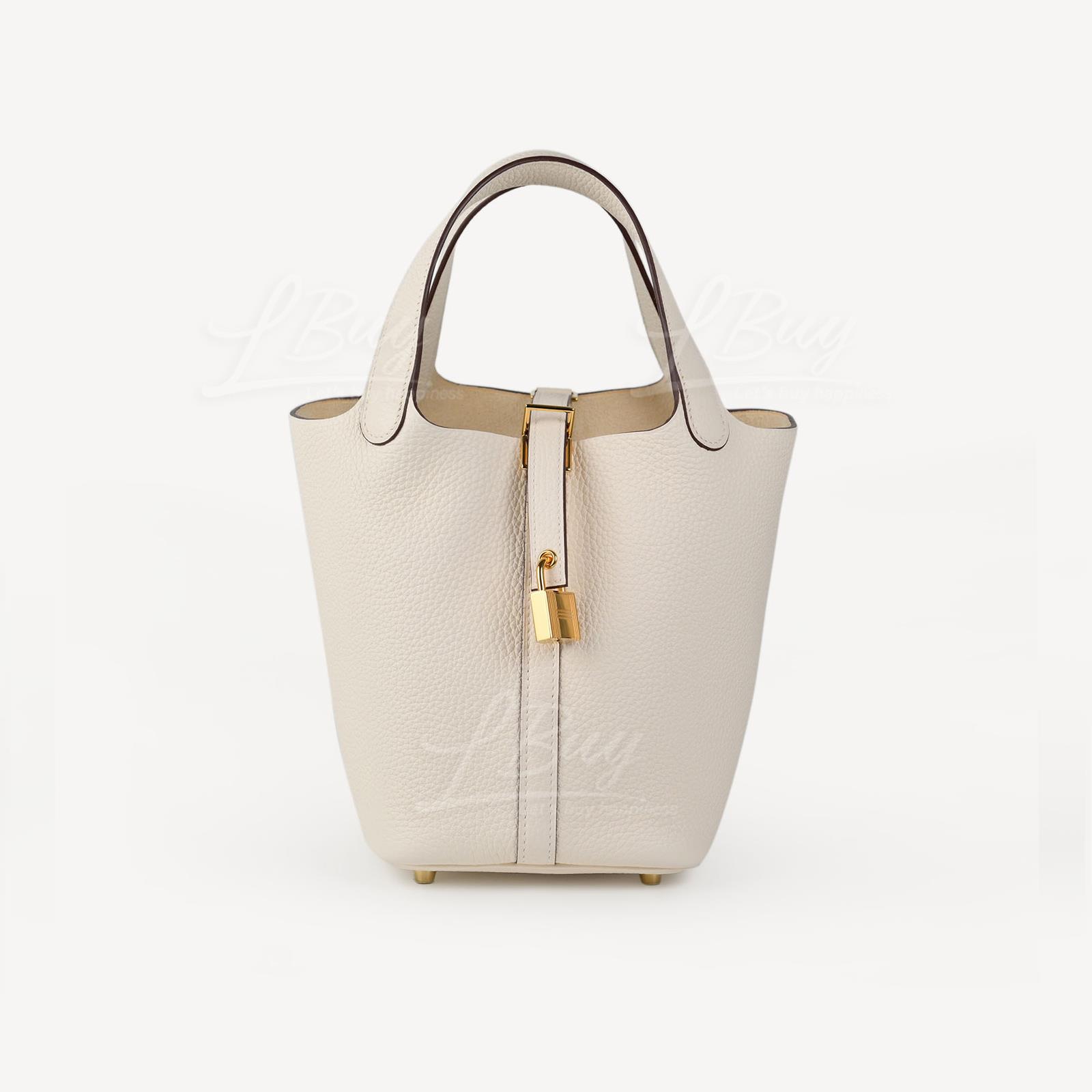 Hermes Picotin Lock 18 Bag 手挽袋 奶油白 金扣 Nata ghw