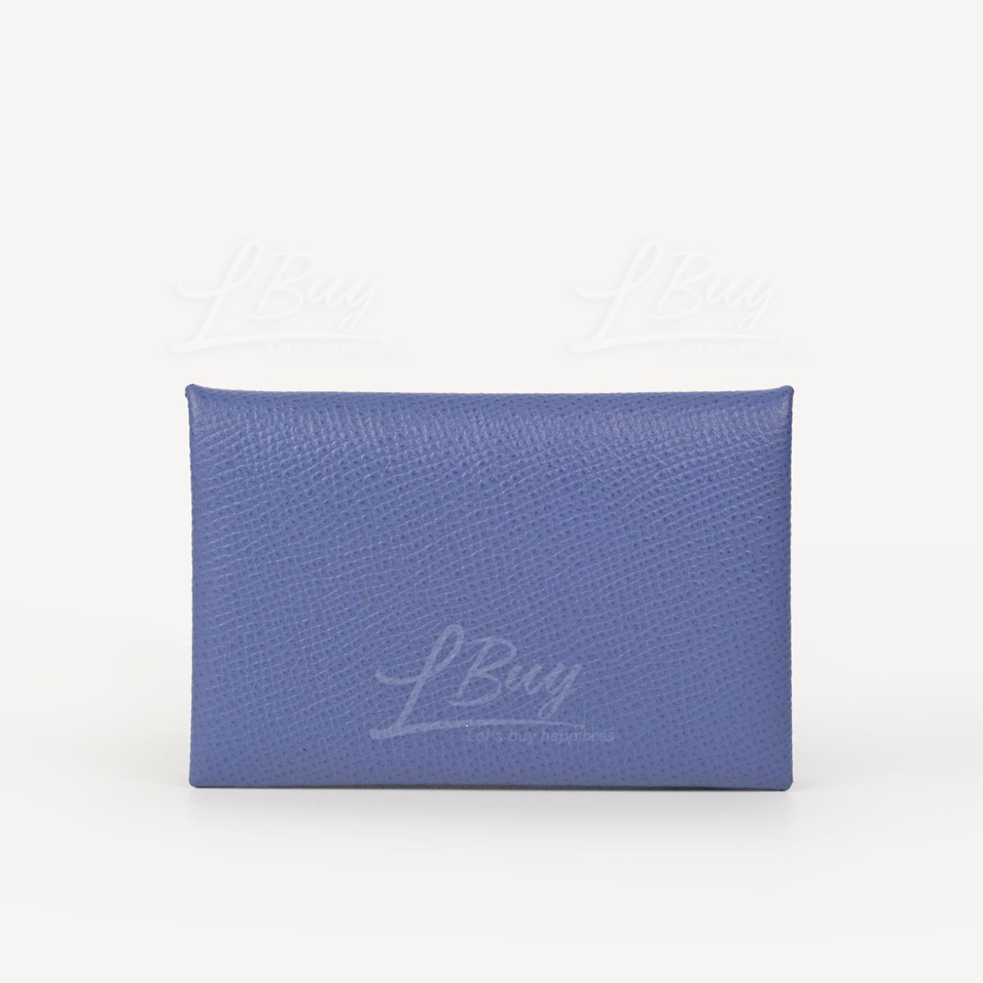 Hermes Calvi Card Holder Bleu Nuit