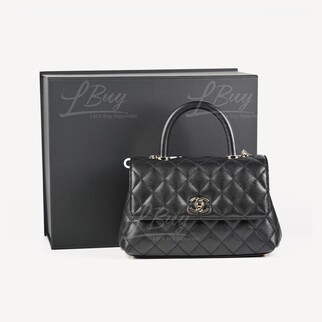 Chanel Coco Handle 小號24cm 黑色手挽垂蓋手袋 A92990