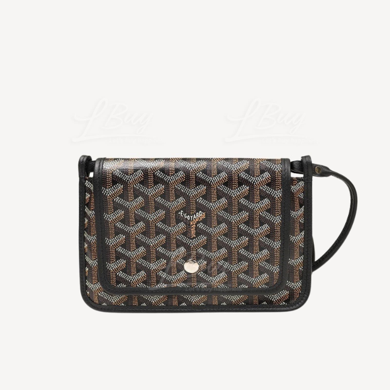 Goyard Plumet Pocket 皮肩带斜背袋WOC 黑色