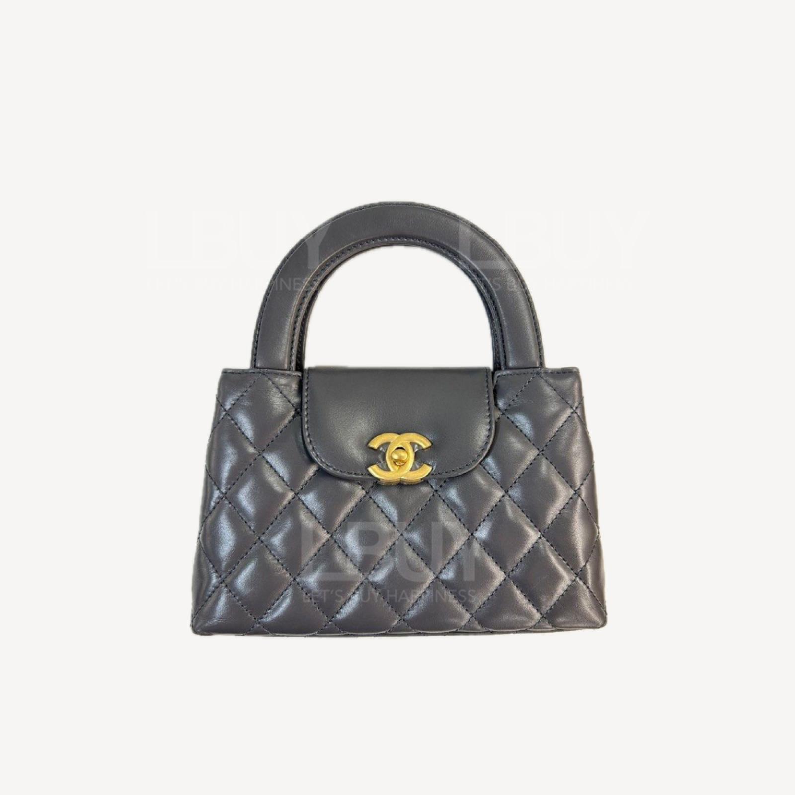 Chanel Kelly 光面皱纹小牛皮 手挽袋 链带斜孭袋 灰色 AS4416