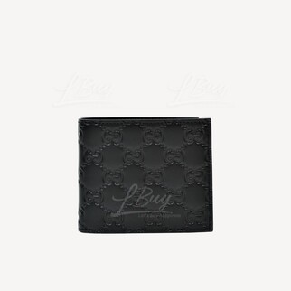 Gucci GG Logo皮革短銀包 黑色