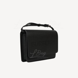 Burberry Hampshire Logo Leather Bag WOC Black 8061359
