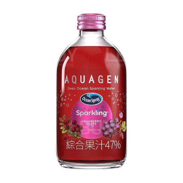 AQUAGEN x Ocean Spray 蔓越莓葡萄海洋深層氣泡果汁 330ml