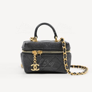 Chanel Small Vanity with Chain Black AP2194