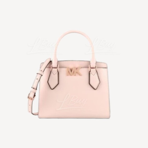 Michael Kors Michael Kors Mott Rose Gold MK Logo Pink Medium Messenger Powder Blush