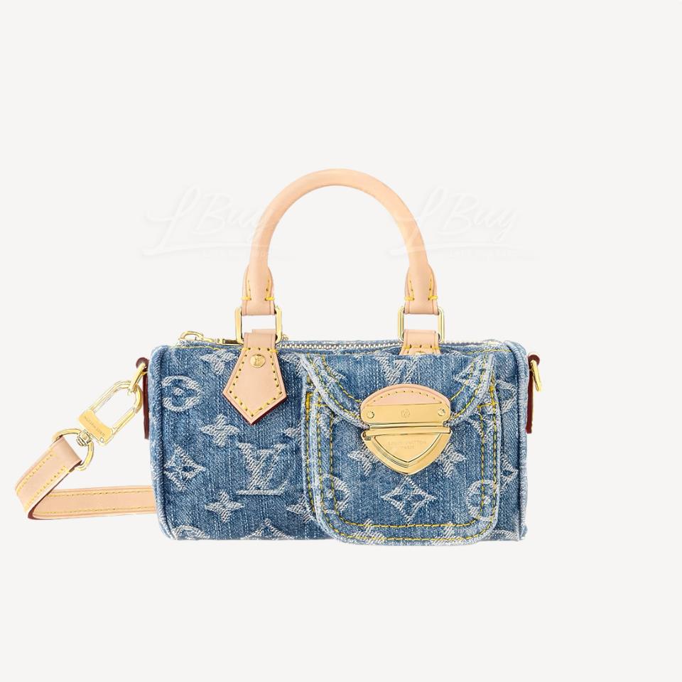 LV Nano Speedy 石洗牛仔帆布單肩袋 斜孭袋 牛仔藍色 M82950