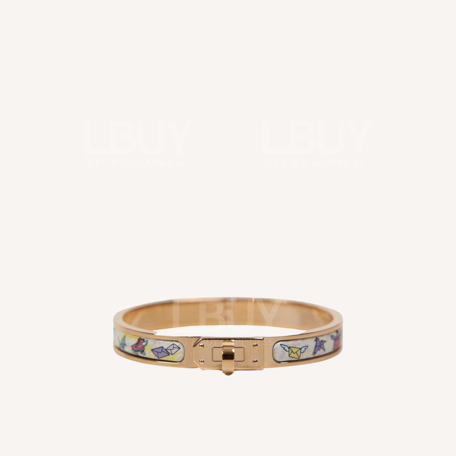 Hermes Mini Clic Kelly Bracelet 手镯 手鈪 Hermes旗舰店印花配玫瑰金扣