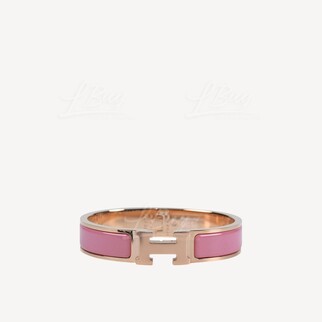 Hermes Clic H Bracelet Rose Patch