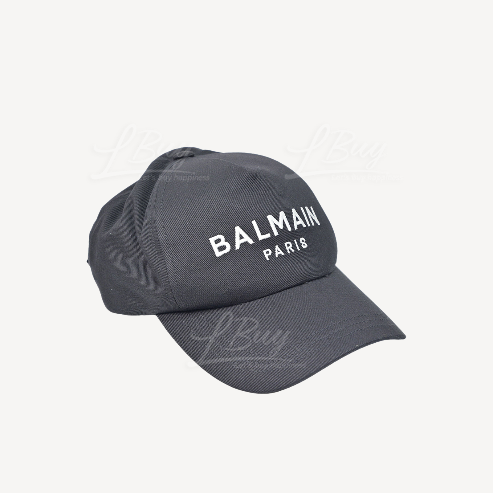 Balmain 白色Logo 黑色棒球帽