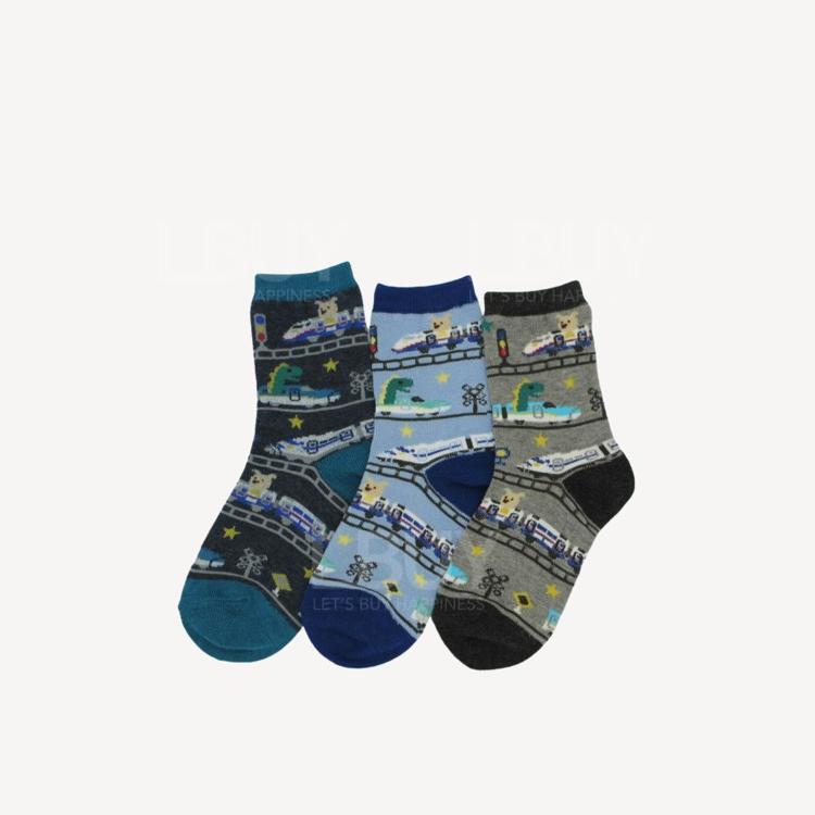 新幹線日本製動物圖案襪子19-22 cm (3對裝)