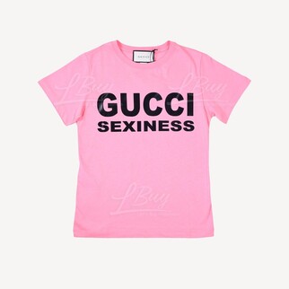 Gucci Sexiness Short Sleeve T-Shirt Pink