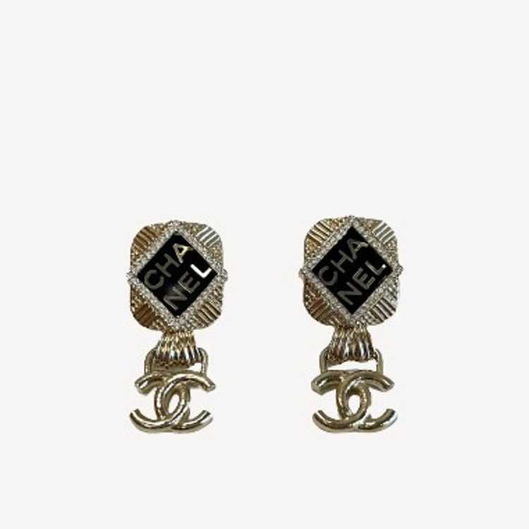 Chanel 英文字母并CC Logo 耳环