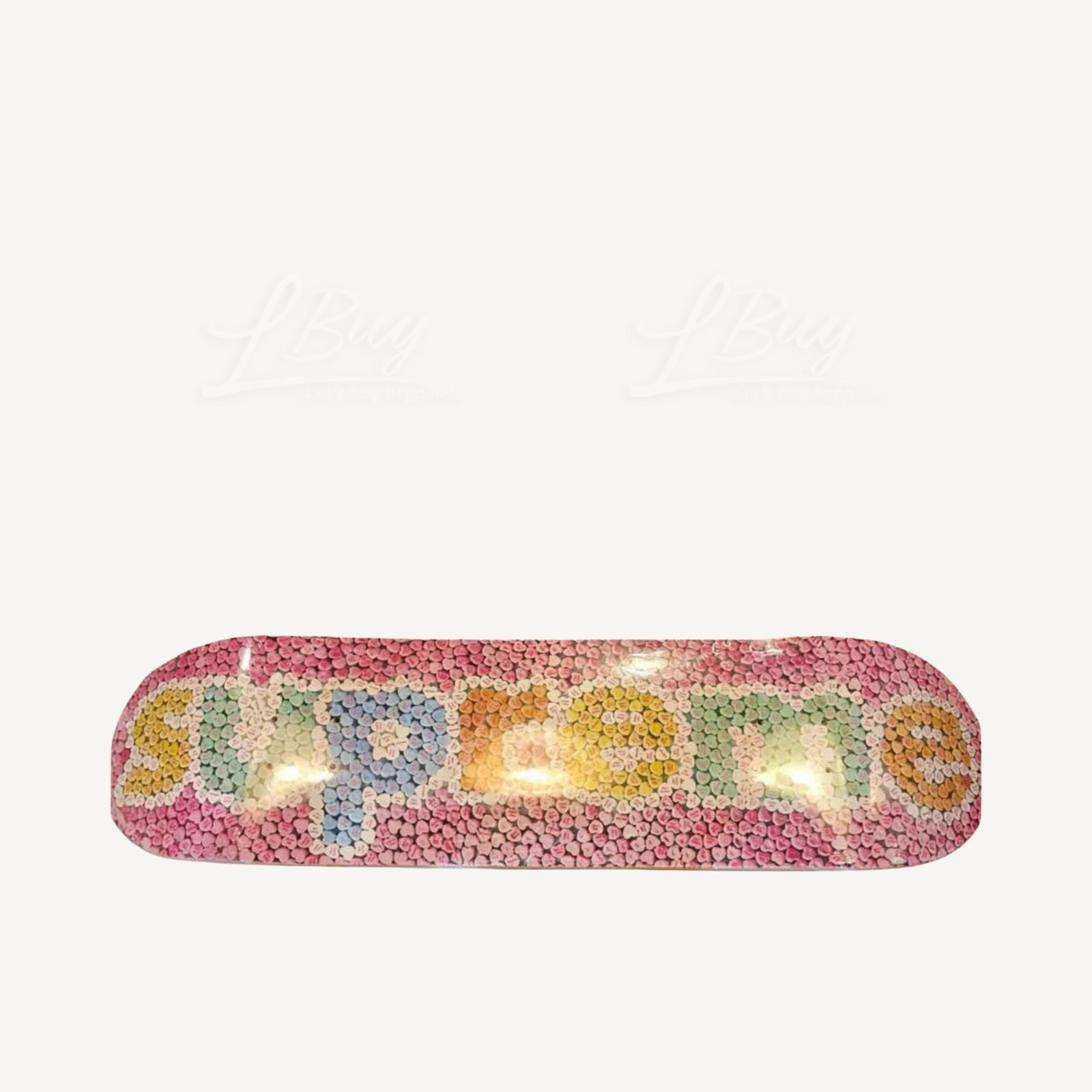 Supreme candy hearts skateboard 