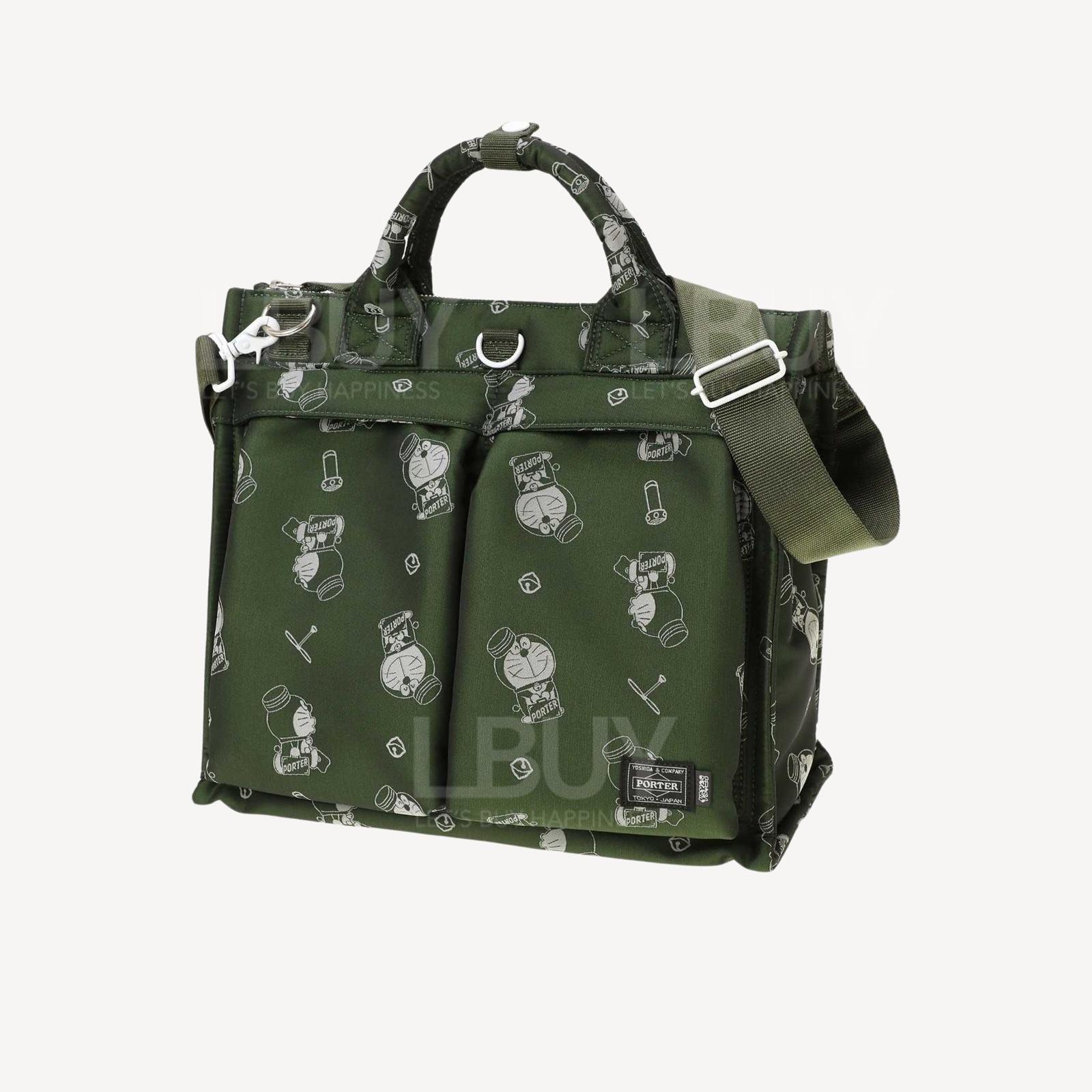 Porter x Doraemon  2WAY TOTE BAG (Black/Olive)